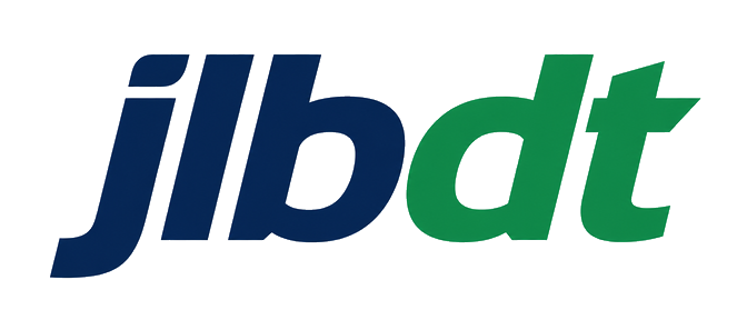 jlbdt logo on a warm dark navigation bar